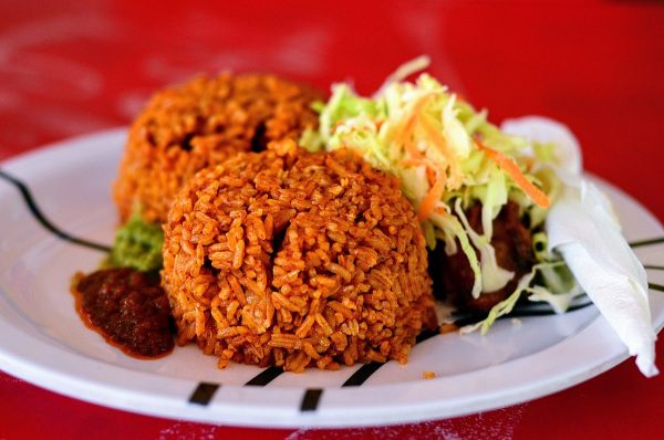 Jollof rice with stew